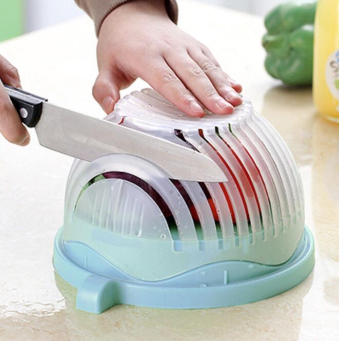 DecoRight Creative Salad Cutter Bowl – Quick Fruit & Vegetable Chopper for Healthy Meals