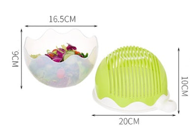 DecoRight Creative Salad Cutter Bowl – Quick Fruit & Vegetable Chopper for Healthy Meals