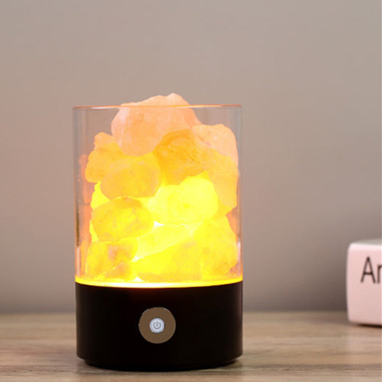 USB Crystal Light Himalayan Salt LED Lamp | Natural Air Purifier Night Light – DecoRight