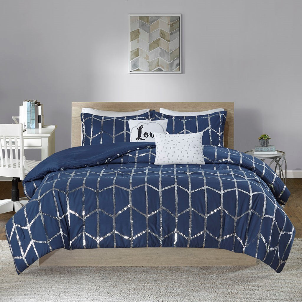 Luxuera Metallic Printed Comforter Set