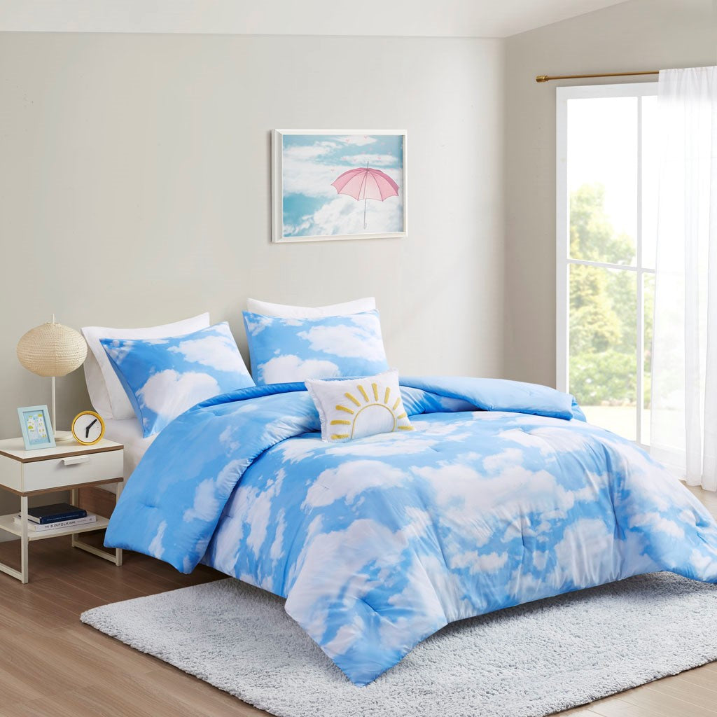 Cloud Printed Comforter Set