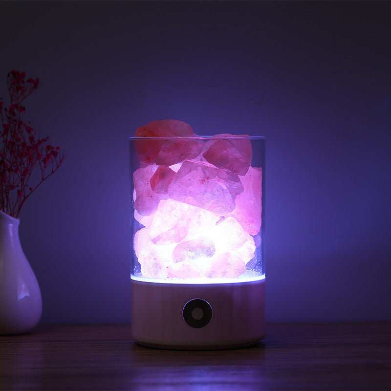 USB Crystal Light Himalayan Salt LED Lamp | Natural Air Purifier Night Light – DecoRight