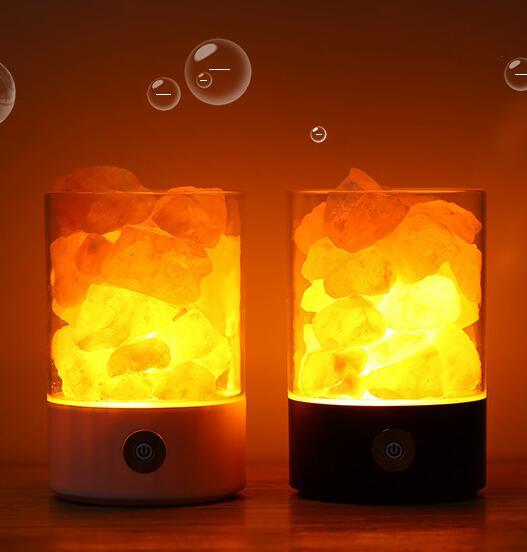 USB Crystal Light Himalayan Salt LED Lamp | Natural Air Purifier Night Light – DecoRight