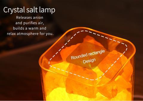 USB Crystal Light Himalayan Salt LED Lamp | Natural Air Purifier Night Light – DecoRight