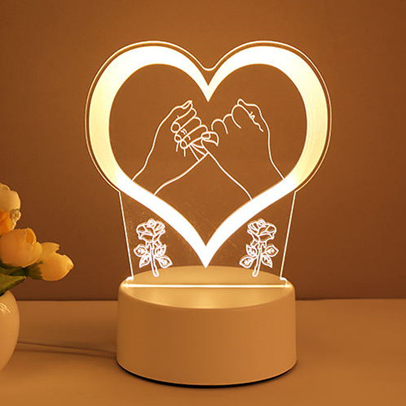 3D Acrylic USB LED Night Light | Neon Sign Room Decor & Gift Lamp – DecoRight