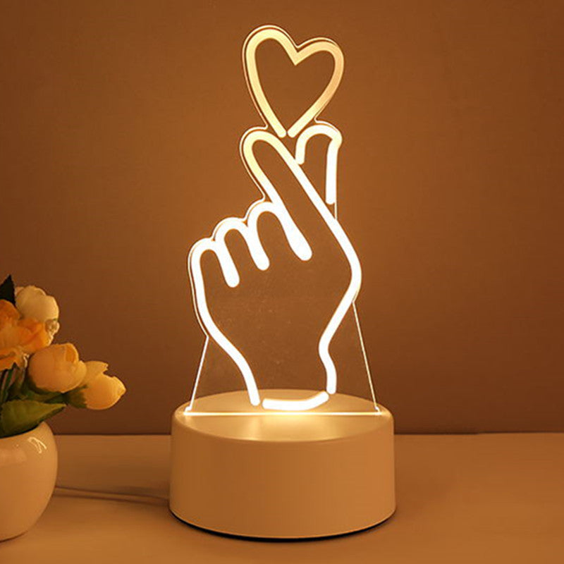 3D Acrylic USB LED Night Light | Neon Sign Room Decor & Gift Lamp – DecoRight