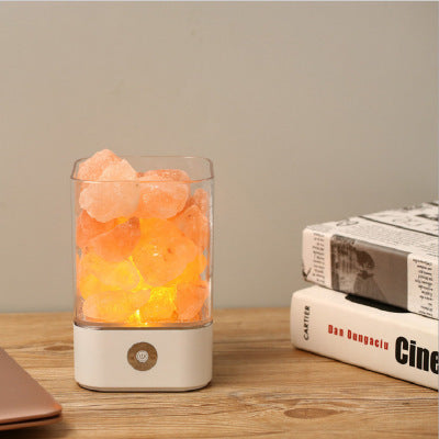 USB Crystal Light Himalayan Salt LED Lamp | Natural Air Purifier Night Light – DecoRight