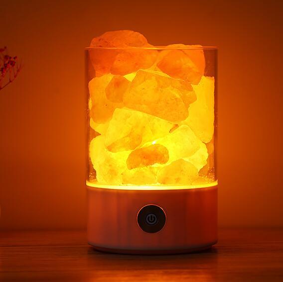 USB Crystal Light Himalayan Salt LED Lamp | Natural Air Purifier Night Light – DecoRight