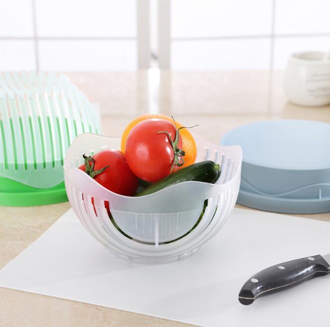 DecoRight Creative Salad Cutter Bowl – Quick Fruit & Vegetable Chopper for Healthy Meals