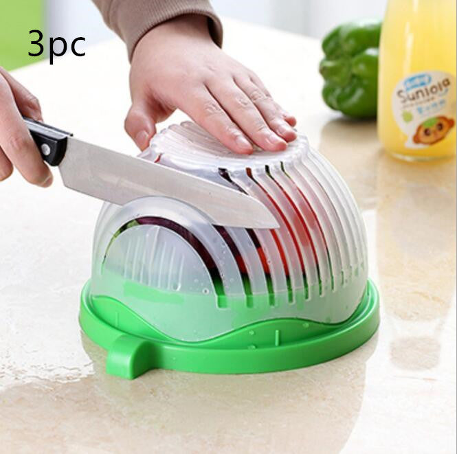 DecoRight Creative Salad Cutter Bowl – Quick Fruit & Vegetable Chopper for Healthy Meals
