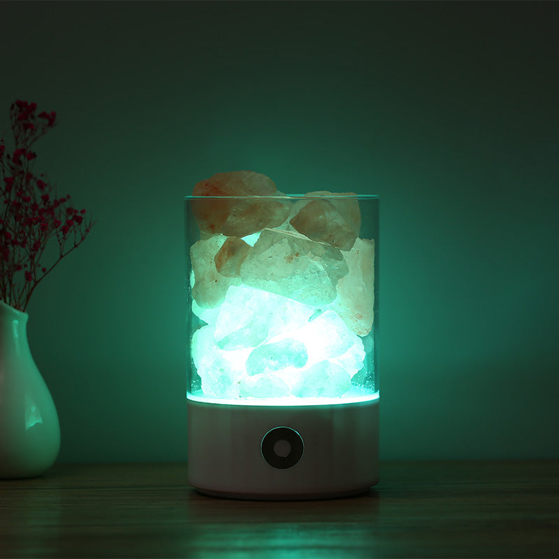 USB Crystal Light Himalayan Salt LED Lamp | Natural Air Purifier Night Light – DecoRight
