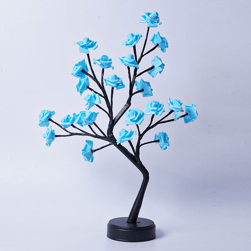 Flower Tree Rose Table Lamp | USB Fairy Night Light for Home & Gifts – DecoRight