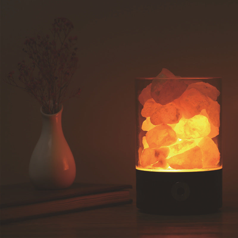 USB Crystal Light Himalayan Salt LED Lamp | Natural Air Purifier Night Light – DecoRight
