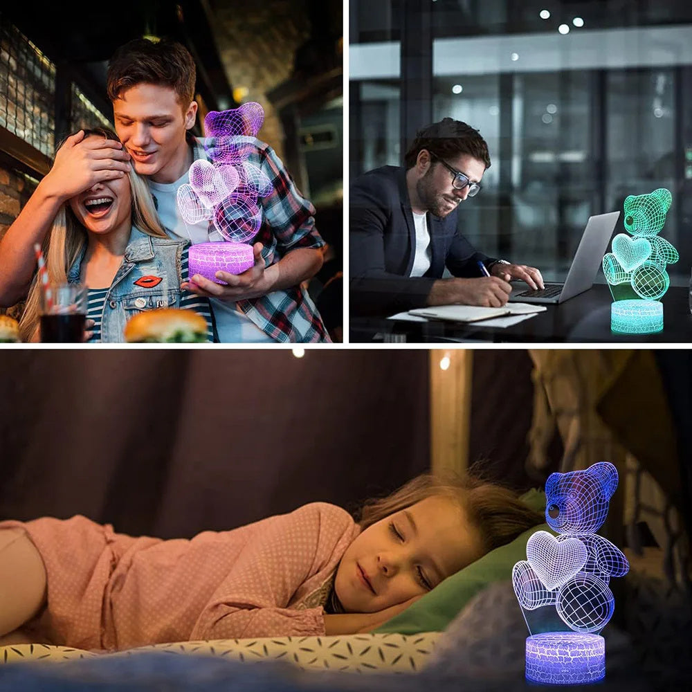 DecoRight 3D Acrylic LED Night Light | USB Neon Sign Lamp for Home & Gifts