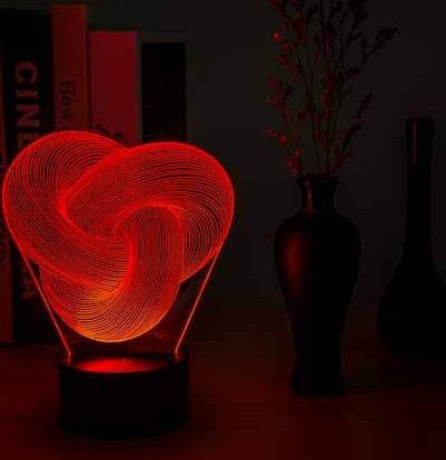 Twist Abstract LED 3D Night Light | Colorful Touch Acrylic Lamp – DecoRight