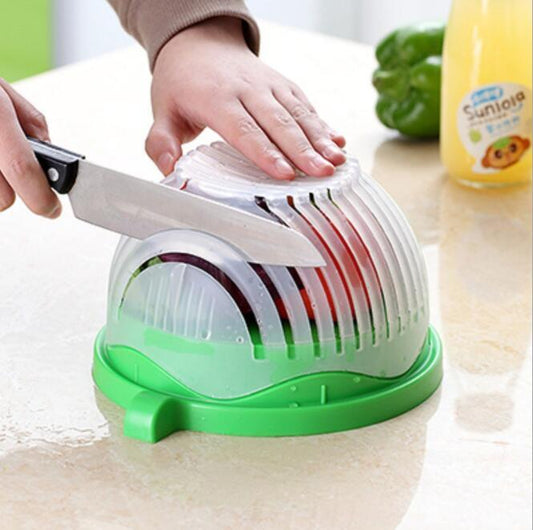 DecoRight Creative Salad Cutter Bowl – Quick Fruit & Vegetable Chopper for Healthy Meals
