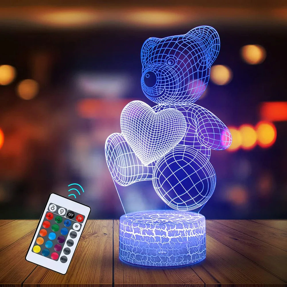 DecoRight 3D Acrylic LED Night Light | USB Neon Sign Lamp for Home & Gifts