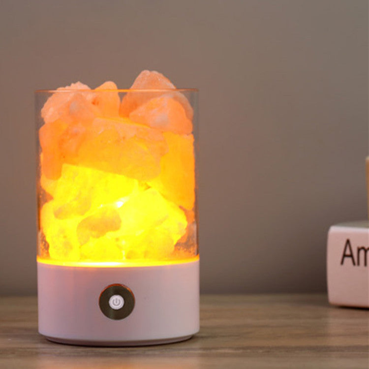 USB Crystal Light Himalayan Salt LED Lamp | Natural Air Purifier Night Light – DecoRight